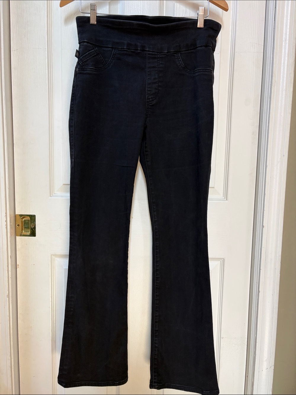 Rock & Republic Fever Boot Pull-On Black Denim Rx Jeans Sz 12